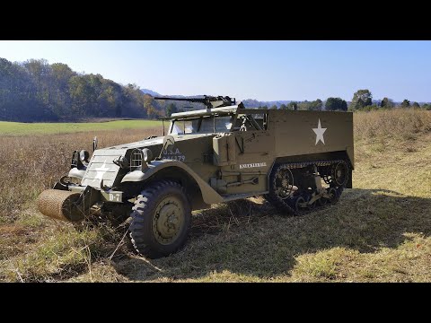 Видео: M3 Half-track — полугусеничный бронетранспортёр по-американски