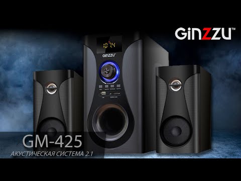 Видео: Обзор на мультимедийную акустическую систему 2.1 с Bluetooth от GINZZU. Model: GM-425.