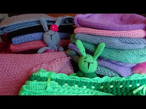 Видео: Все мои готовые работы/2 часть/Шапки, снуды и др.