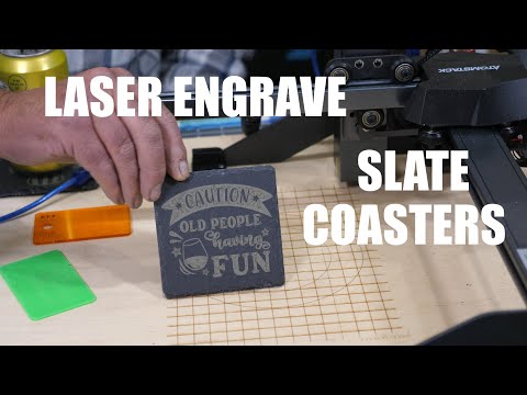 Видео: Лазерный проект для начинающих: 8 сланцевых подставок
