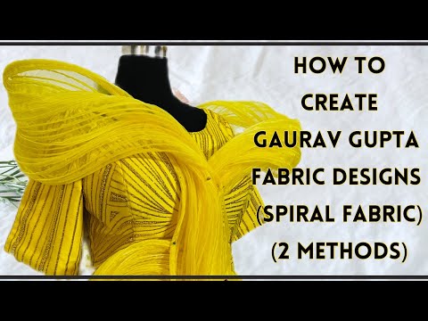 Видео: КАК СОЗДАТЬ СПИРАЛЬНЫЙ УЗОР ИЗ ТКАНИ (ГАУРАВ ГУПТА) С ПОМОЩЬЮ ОРГАНЗЫ И ЛЕСКИ