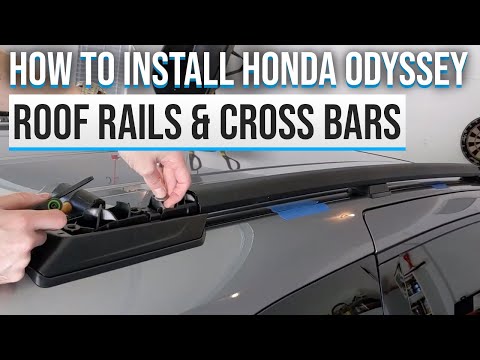 Видео: Установка рейлингов и поперечин на крышу Honda Odyssey 2020 года выпуска 2018–2020 годов | Багажн...