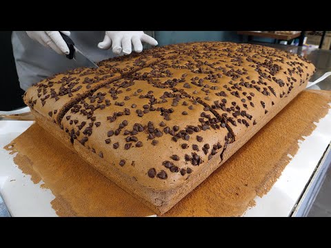 Видео: Шоколадная гигантская кастелла - корейская уличная еда