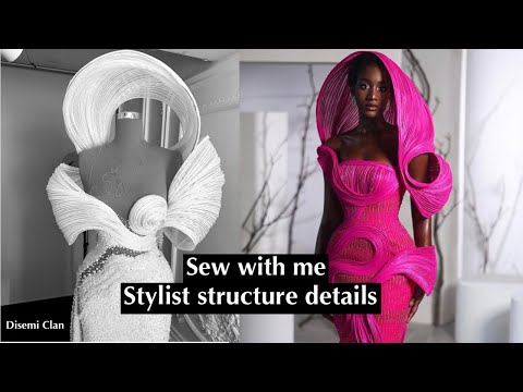 Видео: Как сделать конструкцию из органзы и лески (трендовая конструкция платья)