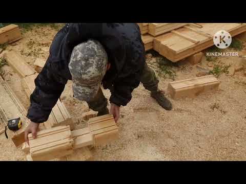 Видео: Не продуваемые чашки на бруса 145 на 145. Шаблоны.