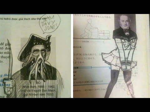 Видео: 50 сумасшедших рисунков в учебниках