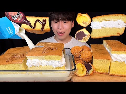 Видео: SUB)Корейский хлеб с грецкими орехами и гигантская кастелла (тайваньский торт кастелла) mukbang asmr