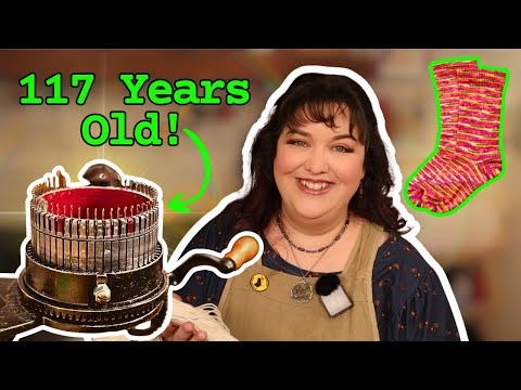 Видео: Я делала носки, окрашенные и спряденные вручную на вязальной машине с 1908 года🧦