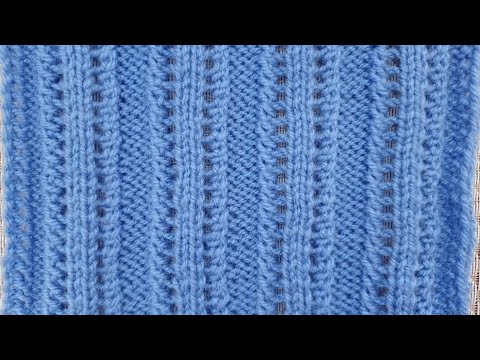 Видео: Вертикальные ажурные дорожки - очень красивый и несложный узор спицами.