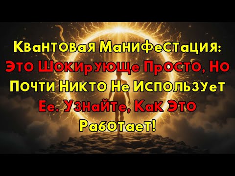 Видео: Почему Квантовая Манифестация Так Проста, А Ты До Сих Пор Не Ей Пользуешься?