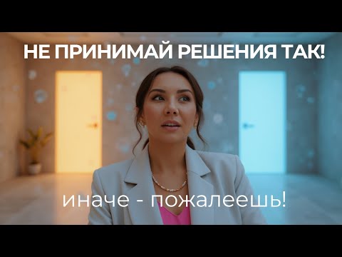 Видео: как ПРАВИЛЬНО принимать решения в жизни и НЕ ЖАЛЕТЬ