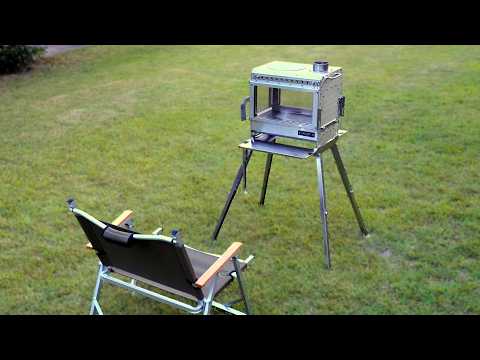 Видео: Тестовая версия трёхдверной уличной дровяной печи M.Stove для зимнего кемпинга