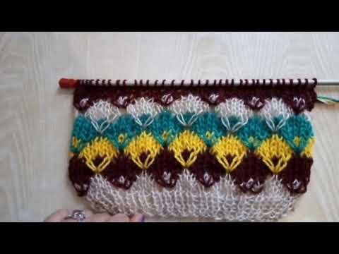 Видео: Очень красивый,разноцветный узор , МК для новичков.