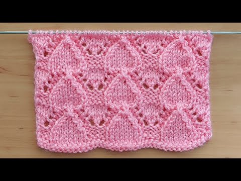 Видео: Красивый ажурный узор спицами для  детской туники, кофточки, свитера.