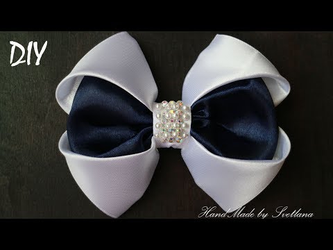 Видео: Бантик из атласной ленты 🎀Laço de Cetim 🎀 Satin Ribbon bow 🎀laço de fita