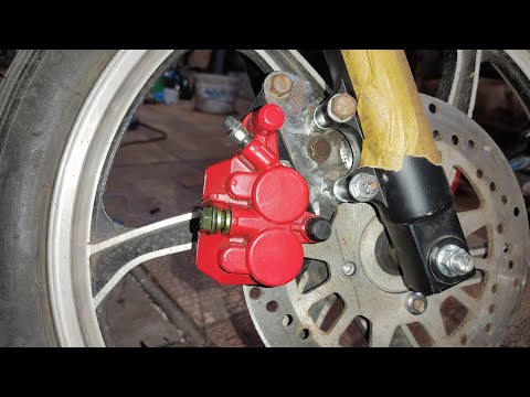 Видео: МИНИЧОППЕР ИЗ СТАРОГО СКУТЕРА. ПЕРЕДНИЙ ТОРМОЗ