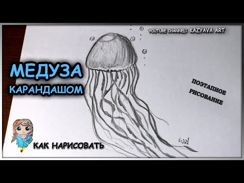 Видео: Как нарисовать МЕДУЗУ карандашом поэтапно.