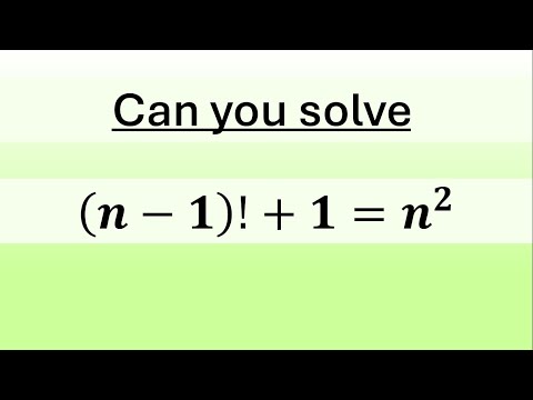 Видео: Удивительное факториальное уравнение | Сможете ли вы решить?