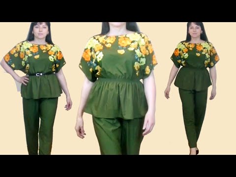 Видео: Как сшить летнюю лёгкую блузку? Блузка из остатков. Крой на ткани.