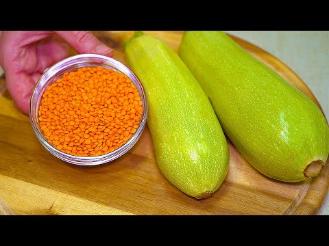 Видео: 150 г Чечевицы и 2 Кабачка! Простой и невероятно вкусный рецепт чечевицы! Чечевица вкуснее мяса!