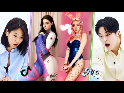 Видео: Корейские парень и девушка реагируют на челлендж TikTok «Почему ты не в униформе»｜asopo
