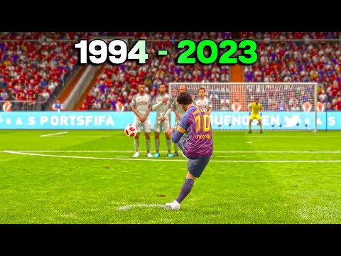 Видео: Штрафные удары из FIFA с 1994 по 2023 год