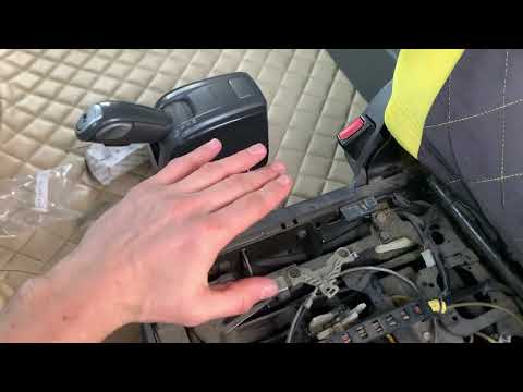 Видео: Клапан кран уровня сиденья Вольво ФШ сиденье isri Volvo FH,снять.Поднимается и опускается сидение