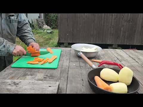 Видео: Кухонный нож. Мастер Яков Добрынин. Тест. Готовим плов.