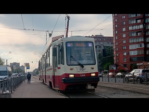 Видео: ЛВС 86м2! 🟰5314 на 9 маршруте От Луначарского до Руднева