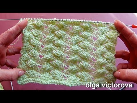 Видео: Косички из вытянутых петель (плетенка) 525 Узоры спицами
