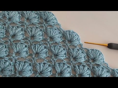 Видео: Простые схемы вязания прямоугольных платков крючком для начинающих / Схема вязания платков