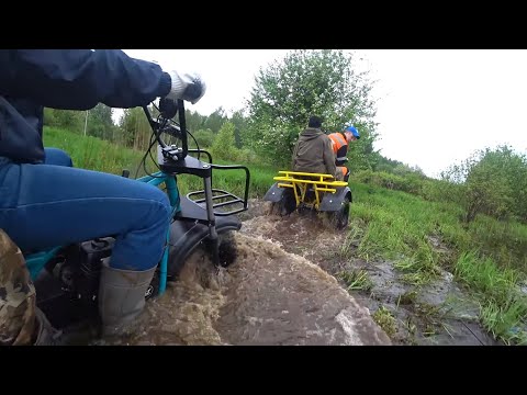 Видео: Компактные мотовездеходы на испытаниях часть 1