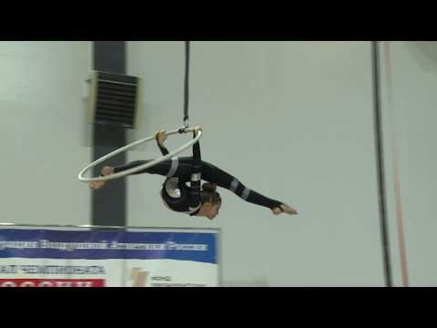 Видео: ВОЗДУШНОЕ КОЛЬЦО Юниоры девушки В Никифорова Евгения (Череповец) финал -2017