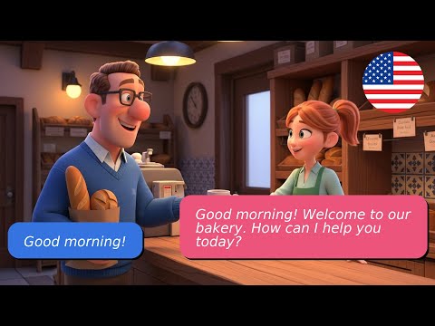 Видео: 5 приятных диалогов на английском в пекарне (A1–A2)