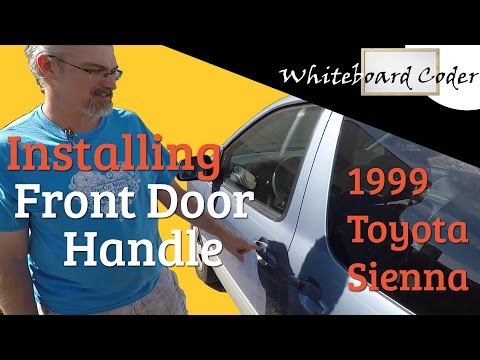 Видео: Установка ручки передней двери на Toyota Sienna 1999 года