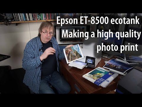 Видео: Цветная фотопечать на принтере Epson ET-8500 Ecotank, программное обеспечение и профили ICC