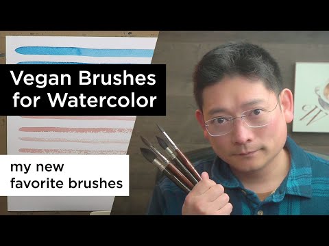 Видео: Веганские кисти для акварели Escoda Ultimo, Escoda Versatil