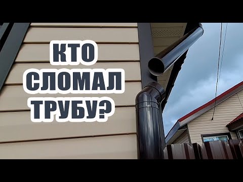 Видео: Кто сломал нам водосточную трубу? 😯 Сосед начал стройку 🚜