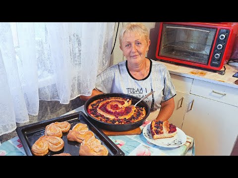 Видео: Фруктовый пирог и булочки плюшки
