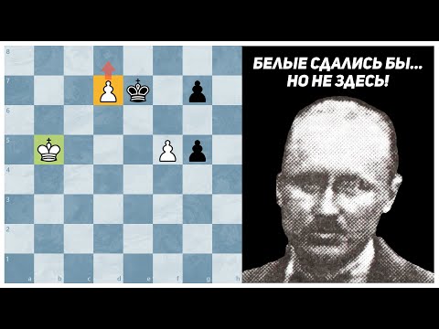 Видео: Спасение за шаг от поражения. Этюд Алексея Селезнёва. Издание "Deutsche Schachzeitung", 1918 год.