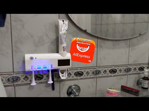 Видео: Держатель зубных щёток с солнечной батареей с Aliexpress