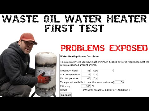 Видео: Тестирование моего водонагревателя на отработанном масле — хорошие результаты, несмотря на некото...