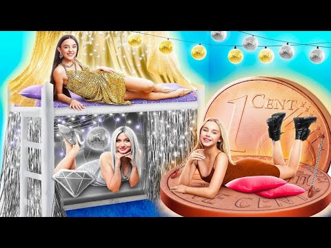 Видео: Золота vs Срібна vs Бронзова Дівчина! Ми Збудували Бідну vs Багату vs Гіга Багату Секретну Кімнату