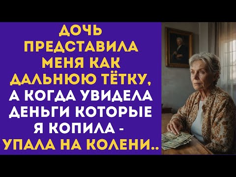 Видео: Дочь представила меня как ДАЛЬНЮЮ ТЁТКУ, а когда увидела деньги которые я копила - УПАЛА НА КОЛЕНИ..