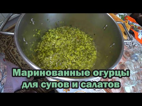 Видео: Маринованные огурцы для супов и салатов