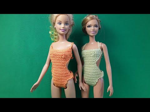 Видео: Купальник для Барби. Урок вязания. Barbie Crochet. Мастер-класс.