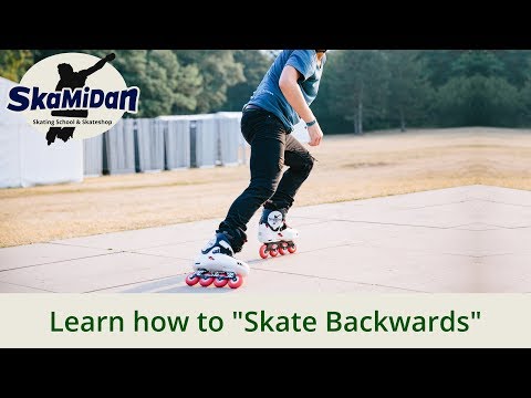 Видео: Как кататься задом наперед на роликовых коньках — 3 способа кататься задом наперед — Основы катан...
