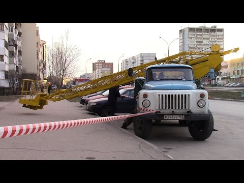 Видео: Автовышка АГЛ 17 на шасси автомобиля ГАЗ 53 г Тольятти