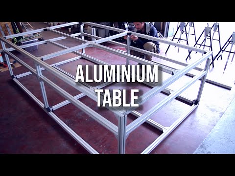 Видео: Стол для мастерской с Т-образным алюминиевым профилем