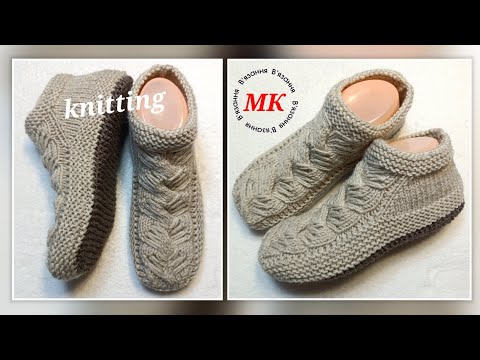 Видео: 🔥Шкарпетки на широку ніжку візерунком "Турецька коса"‼️МК ➡️ На двох спицях, без шва на підошві 🤗